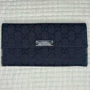📣AUTHENTIC GUCCI MONOGRAM CONTINENTAL WALLET IN BLACK!